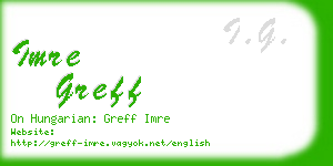 imre greff business card